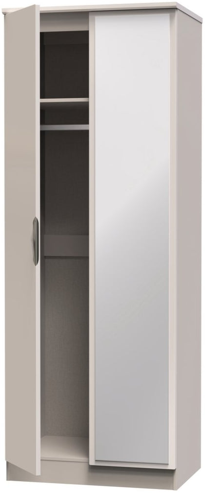 Camden Tall Mirrored 2 Door Double Wardrobe