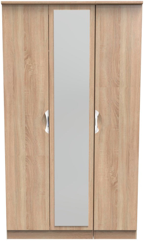 Camden Mirrored 3 Door Triple Wardrobe