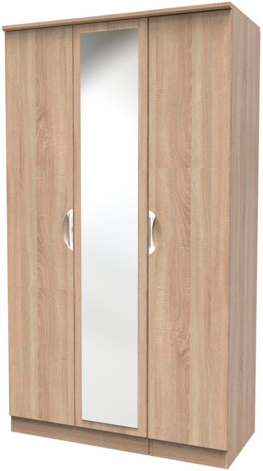 Camden Mirrored 3 Door Triple Wardrobe