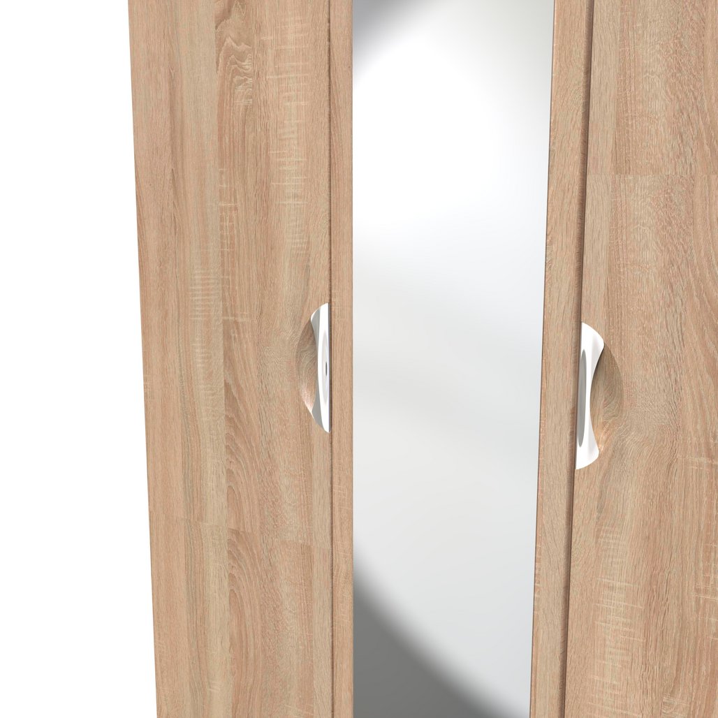 Camden Mirrored 3 Door Triple Wardrobe