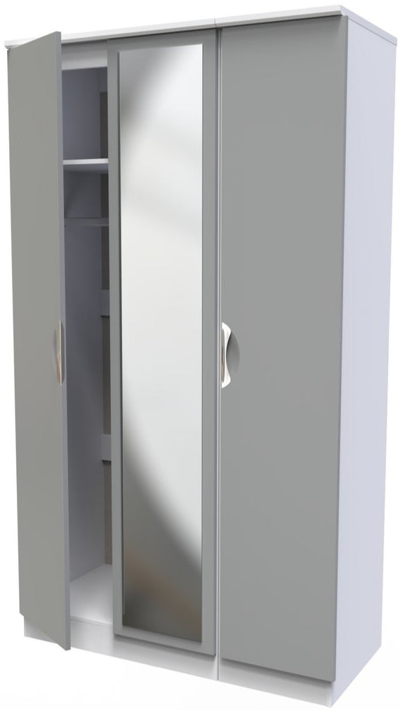 Camden Mirrored 3 Door Triple Wardrobe
