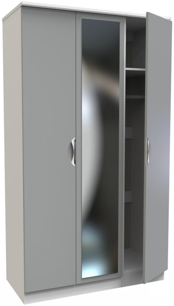 Camden Mirrored 3 Door Triple Wardrobe