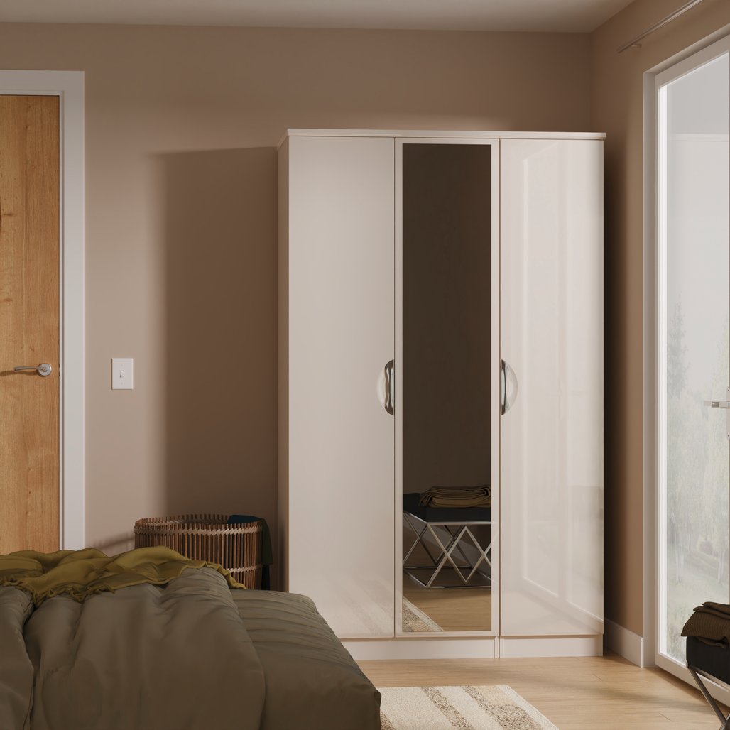 Camden Mirrored 3 Door Triple Wardrobe