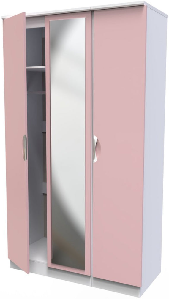 Camden Mirrored 3 Door Triple Wardrobe