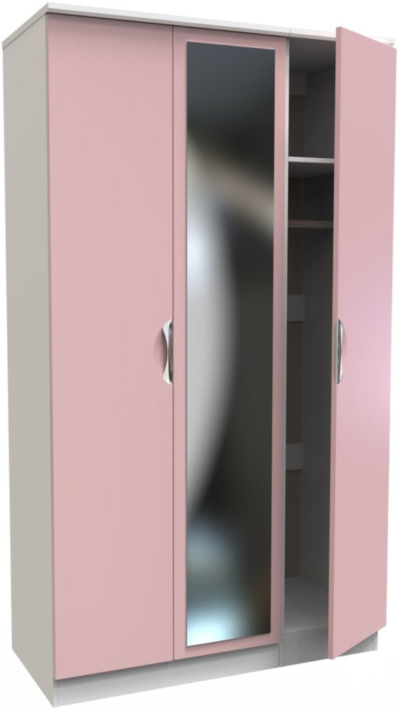 Camden Mirrored 3 Door Triple Wardrobe