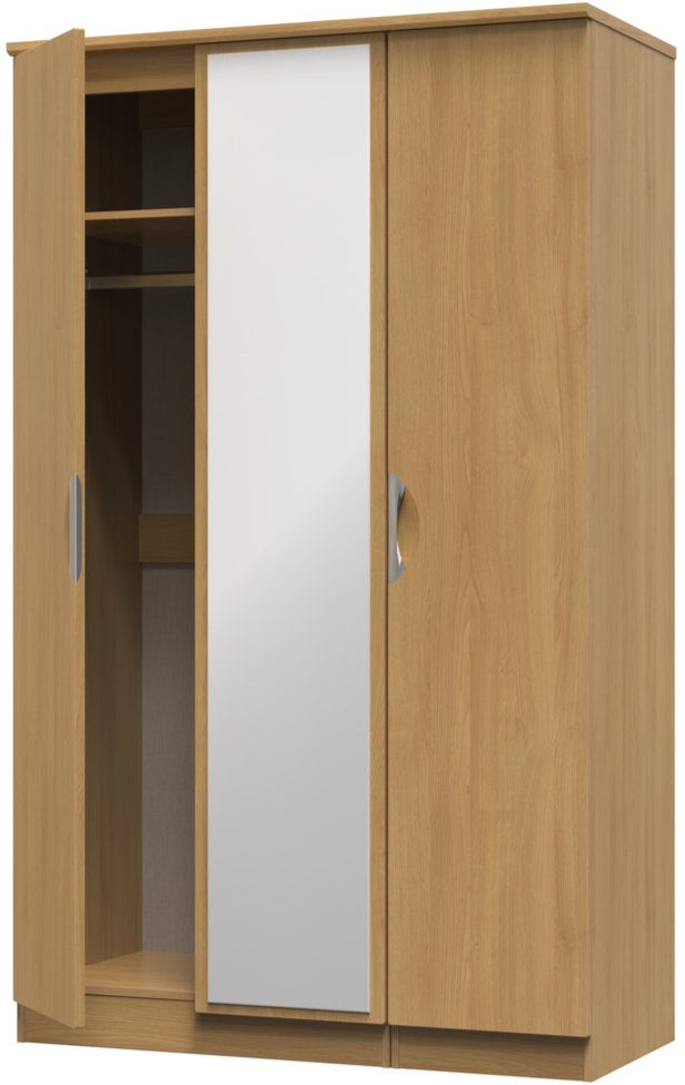 Camden Mirrored 3 Door Triple Wardrobe