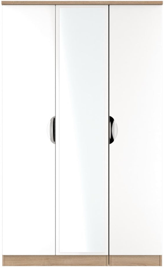 Camden Mirrored 3 Door Triple Wardrobe