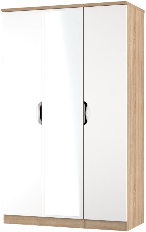 Camden Mirrored 3 Door Triple Wardrobe