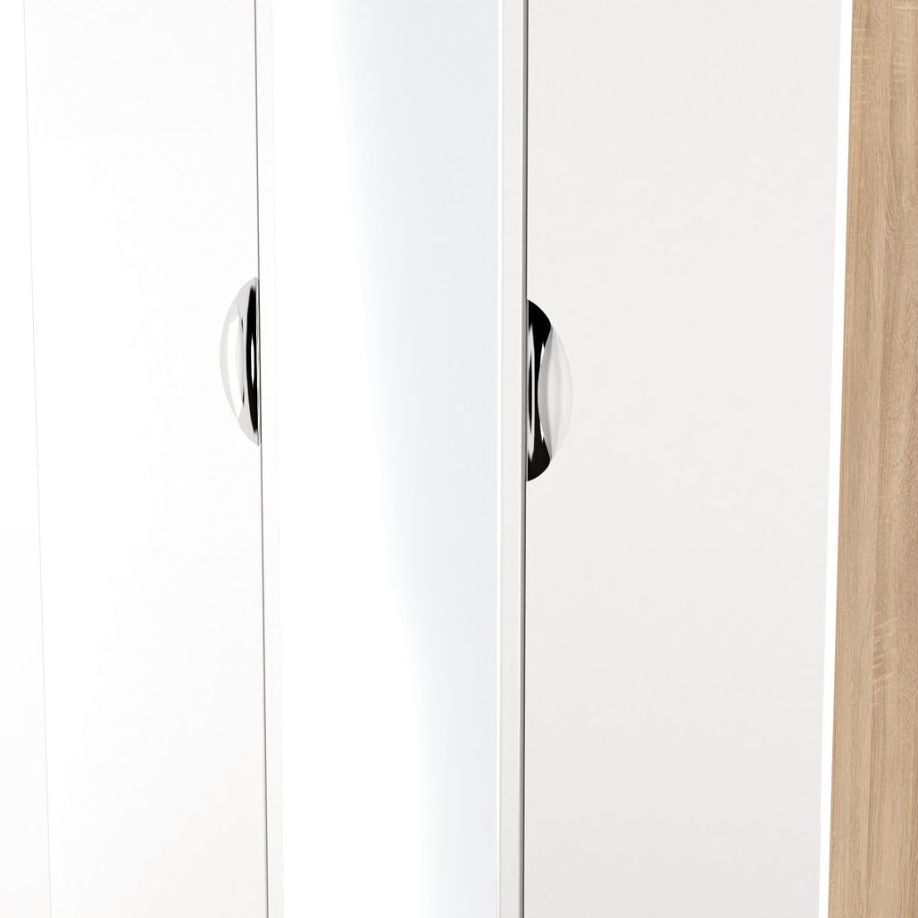Camden Mirrored 3 Door Triple Wardrobe