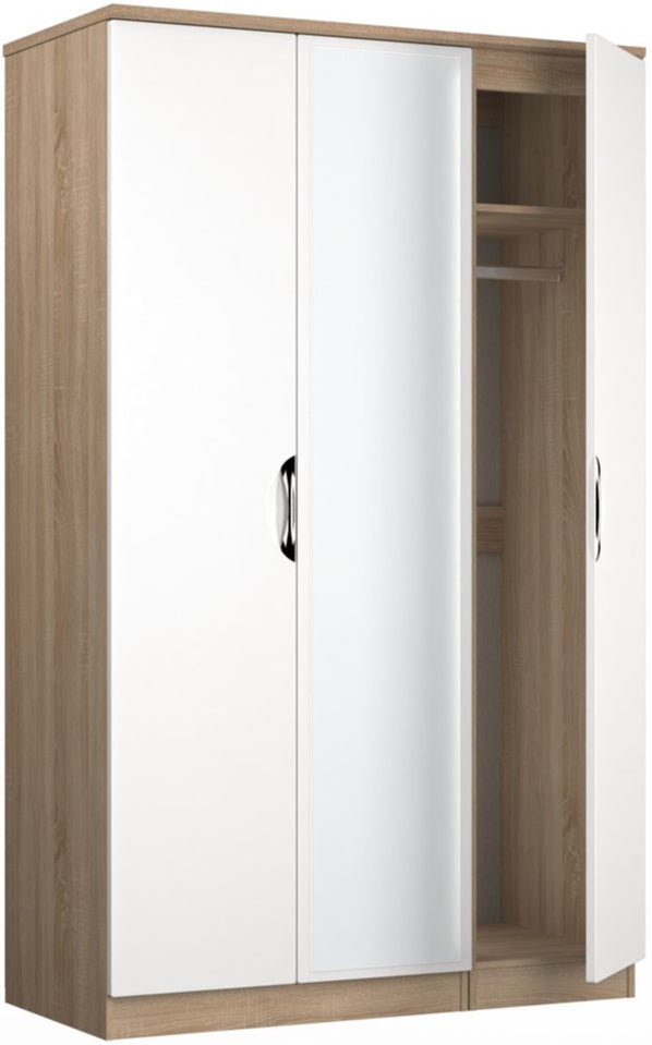 Camden Mirrored 3 Door Triple Wardrobe