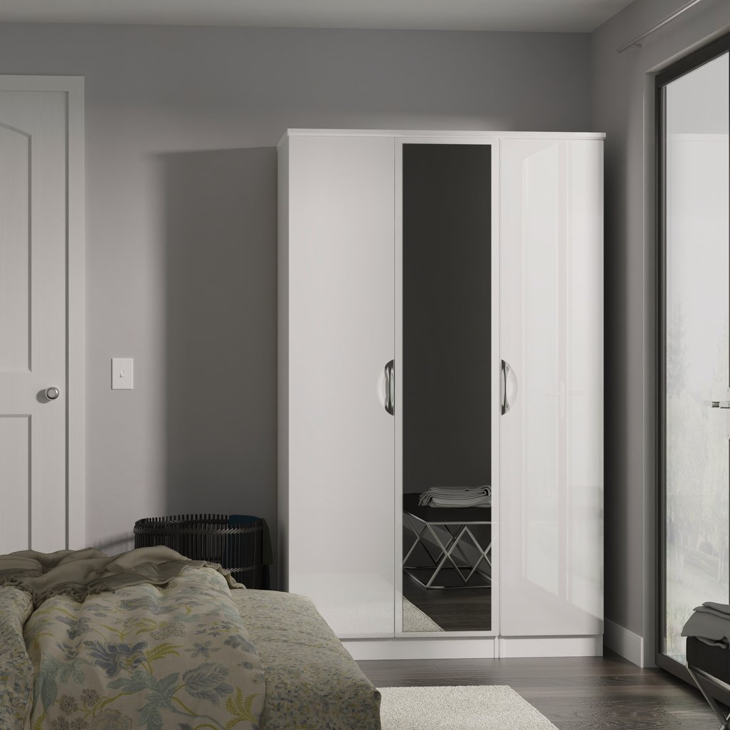 Camden Mirrored 3 Door Triple Wardrobe