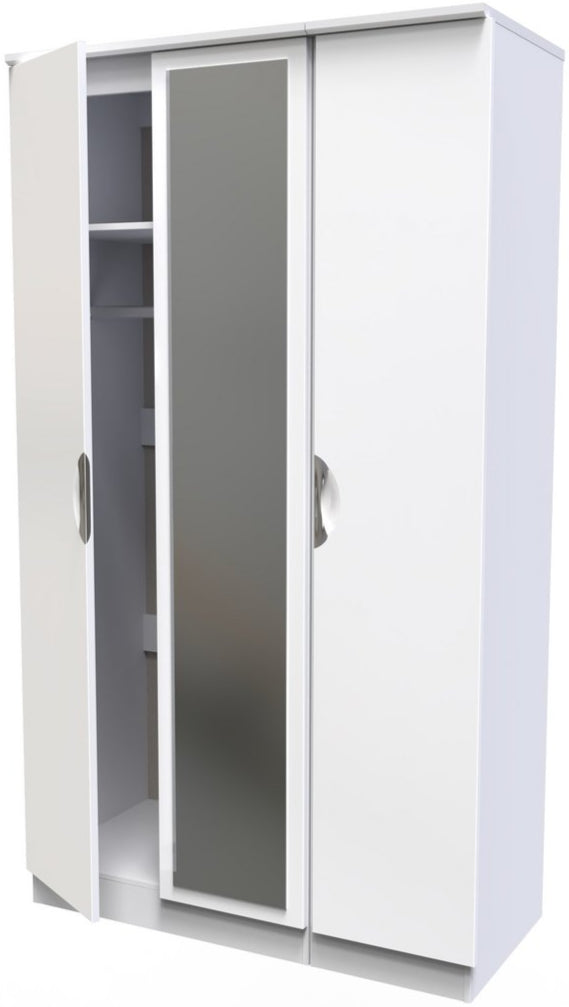 Camden Mirrored 3 Door Triple Wardrobe