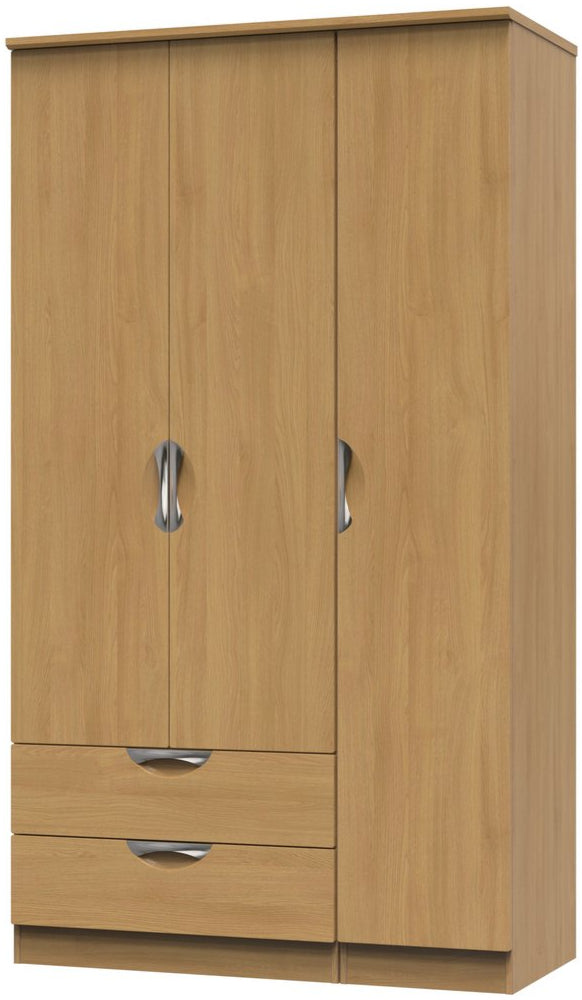 Camden Tall Large 2 Drawer 3 Door Triple Wardrobe