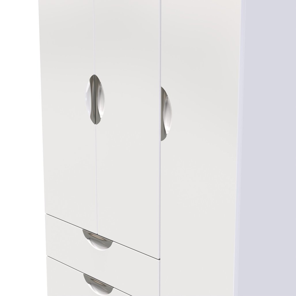 Camden Tall Large 2 Drawer 3 Door Triple Wardrobe