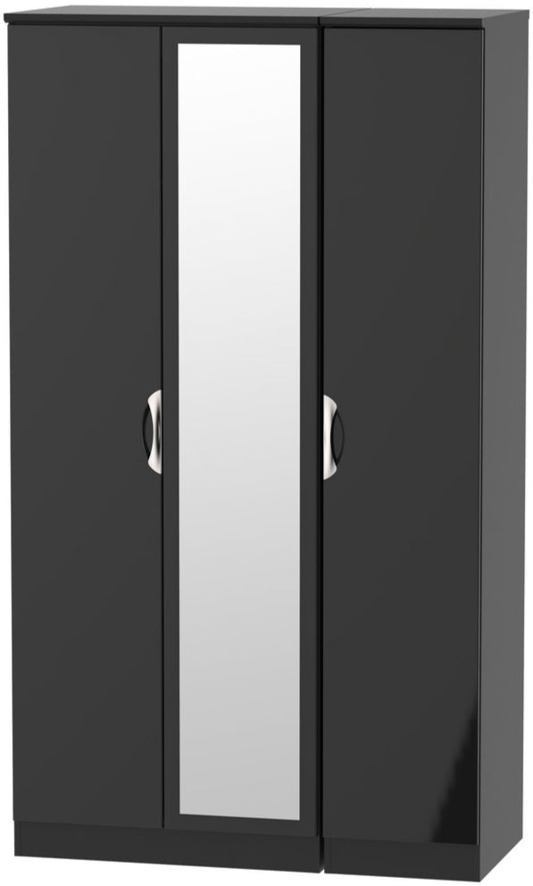 Camden Tall Mirrored 3 Door Triple Wardrobe