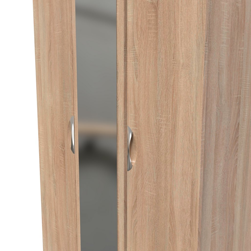 Camden Tall Mirrored 3 Door Triple Wardrobe