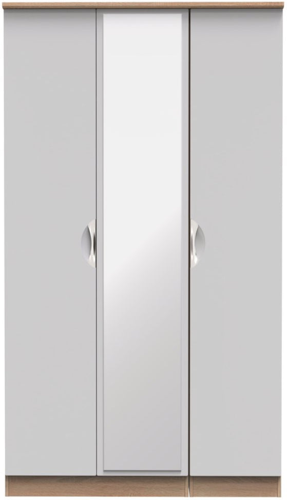 Camden Tall Mirrored 3 Door Triple Wardrobe