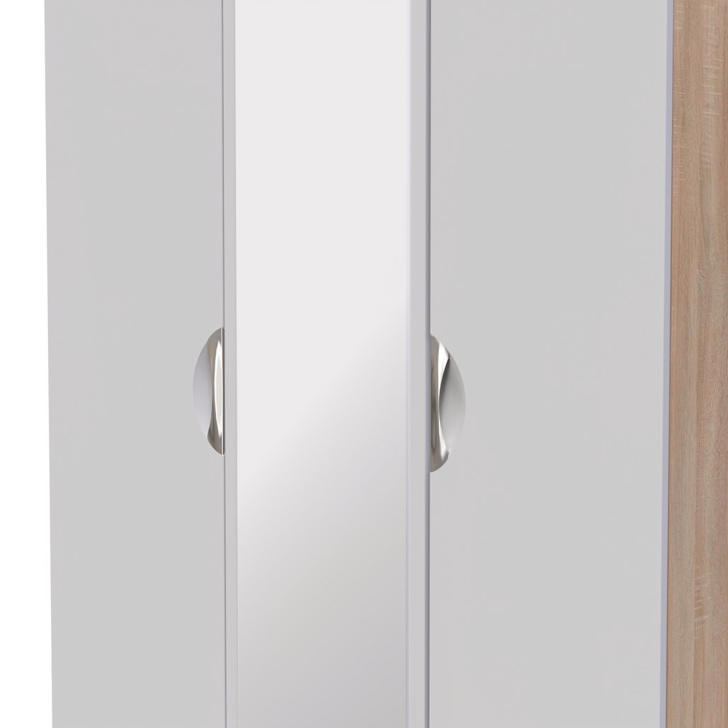 Camden Tall Mirrored 3 Door Triple Wardrobe