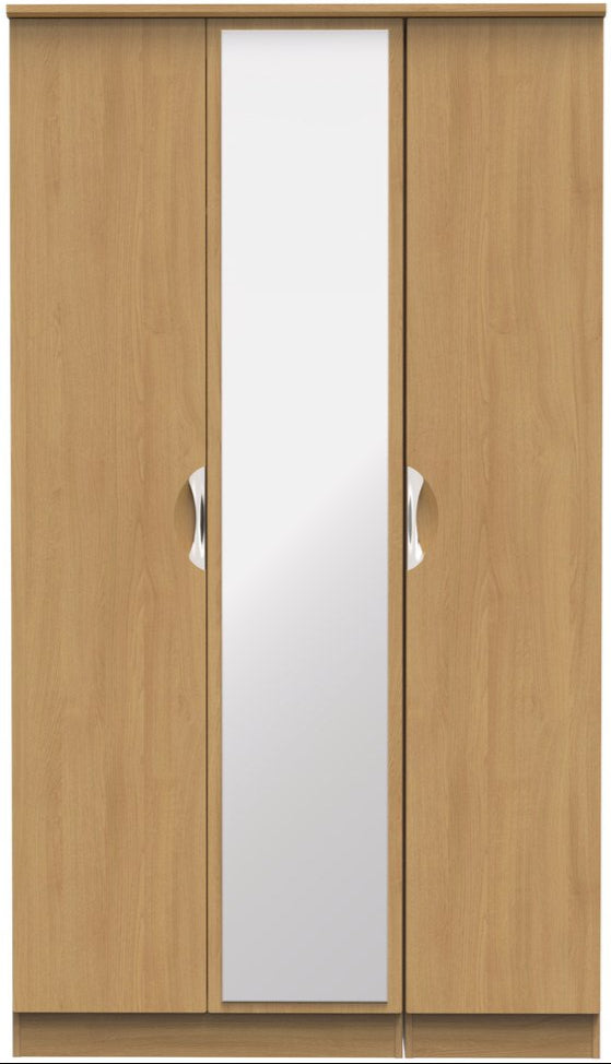 Camden Tall Mirrored 3 Door Triple Wardrobe