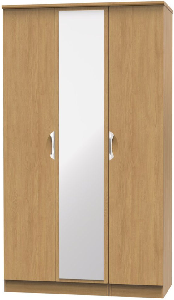 Camden Tall Mirrored 3 Door Triple Wardrobe