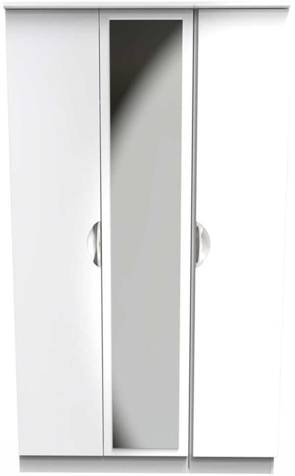 Camden Tall Mirrored 3 Door Triple Wardrobe