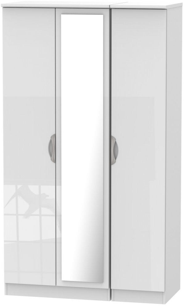 Camden Tall Mirrored 3 Door Triple Wardrobe