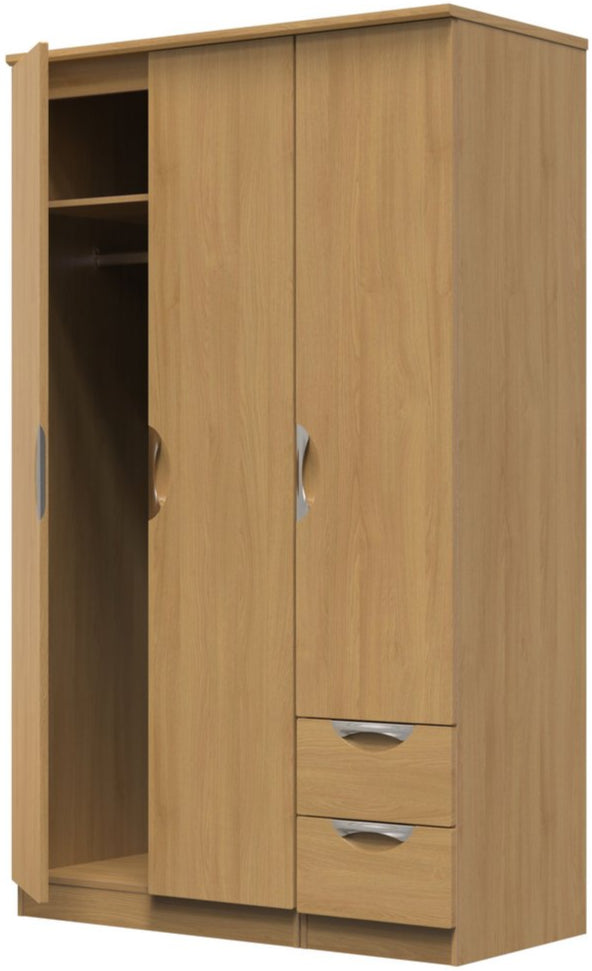 Camden 2 Drawer 3 Door Triple Wardrobe