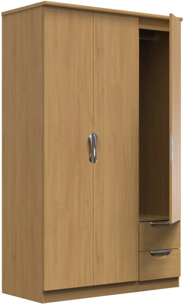Camden 2 Drawer 3 Door Triple Wardrobe