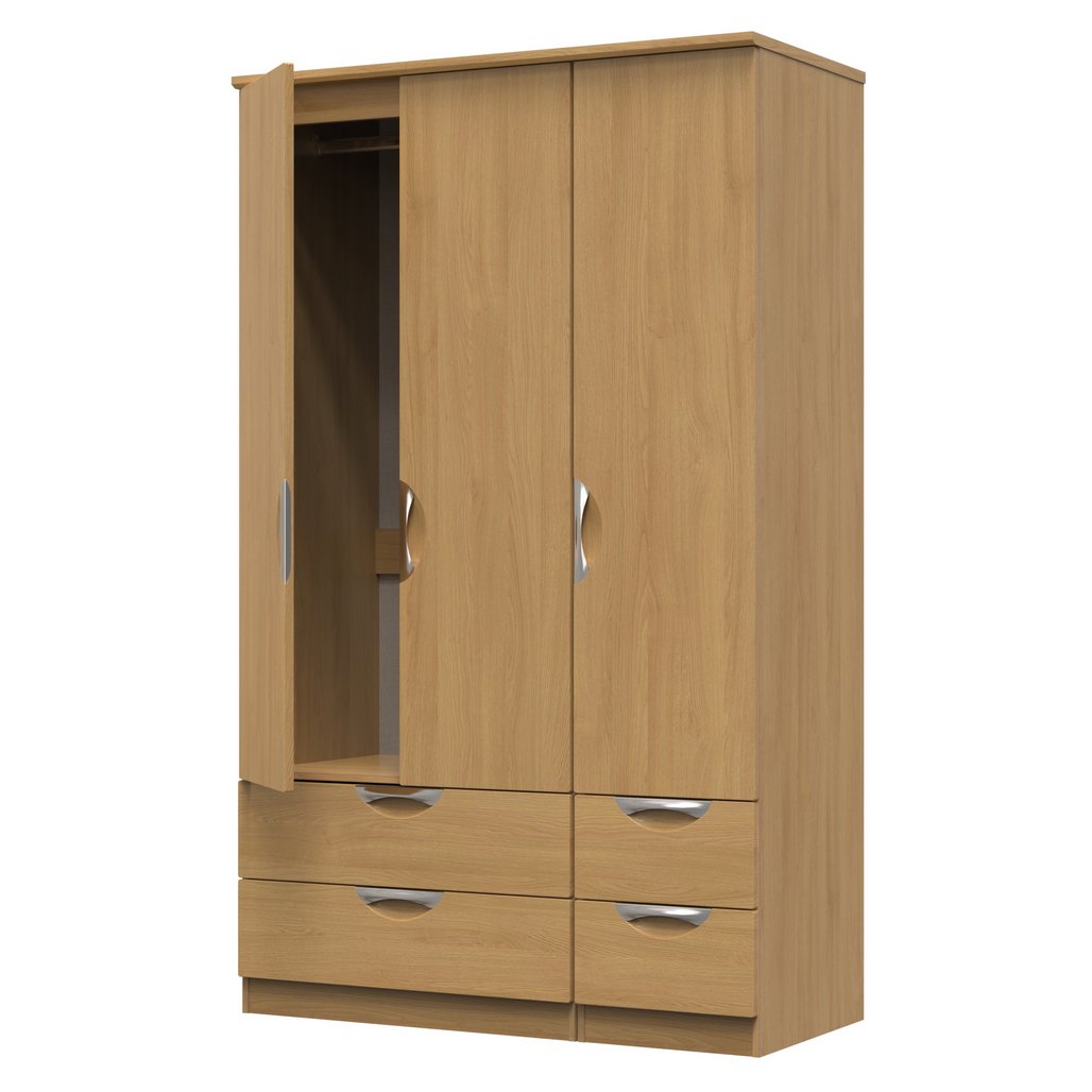 Camden 4 Drawer 3 Door Triple Wardrobe