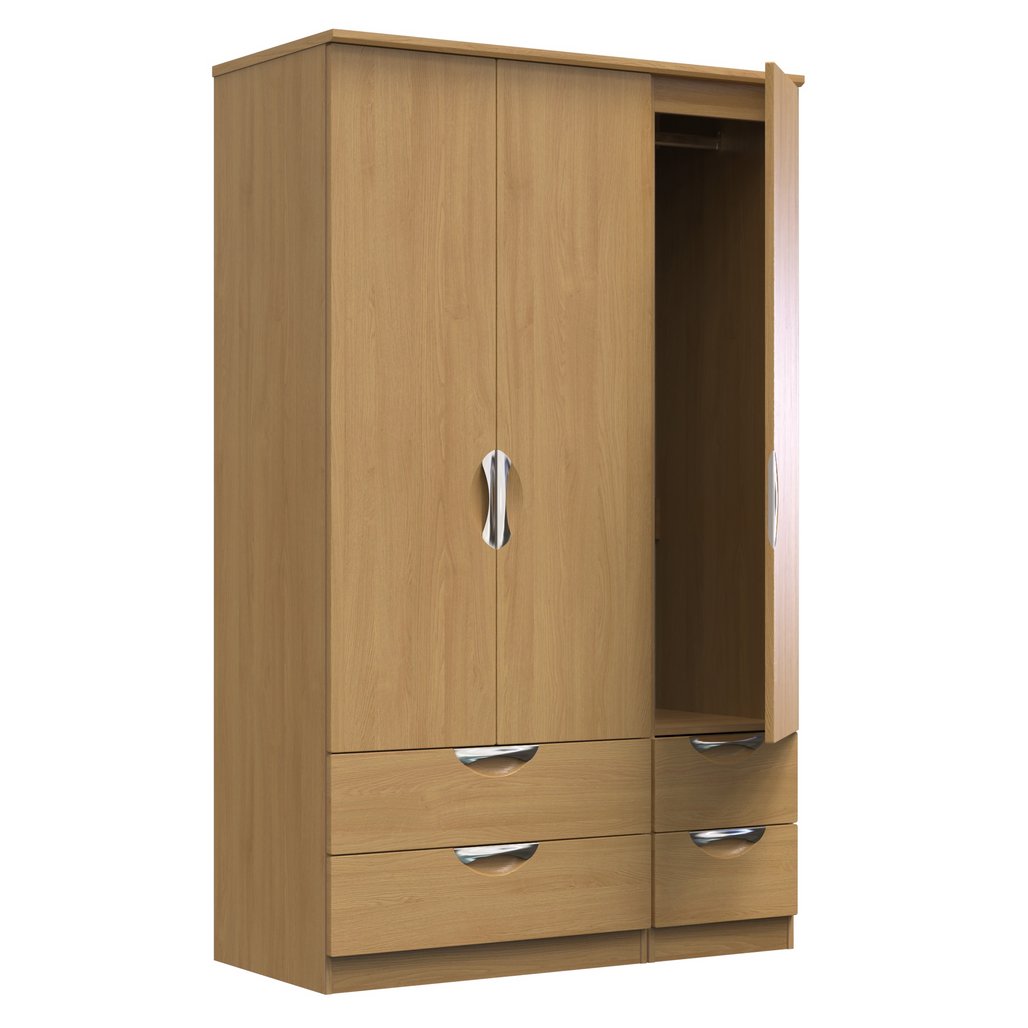 Camden 4 Drawer 3 Door Triple Wardrobe