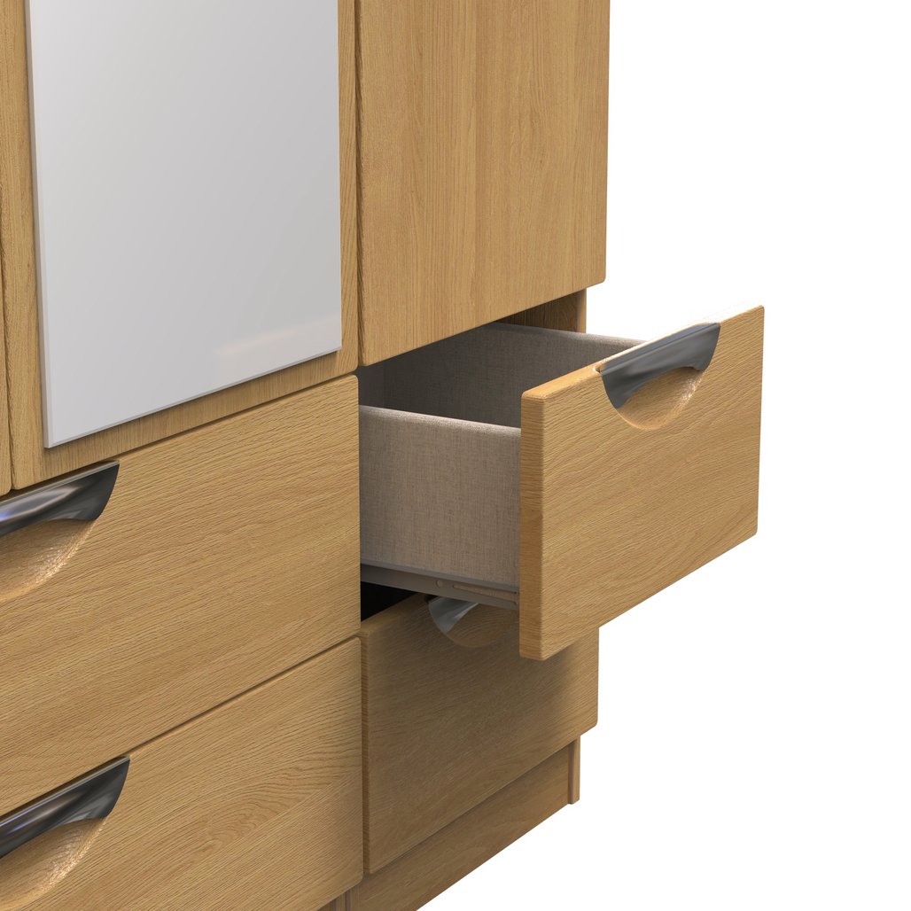 Camden Mirrored 4 Drawer 3 Door Triple Wardrobe