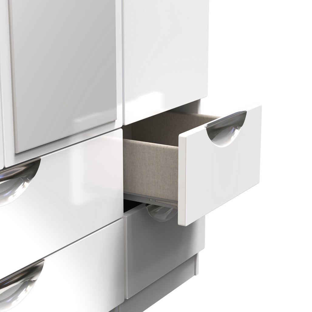 Camden Mirrored 4 Drawer 3 Door Triple Wardrobe