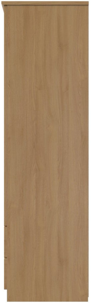 Camden Mirrored Small 2 Drawer 3 Door Triple Wardrobe
