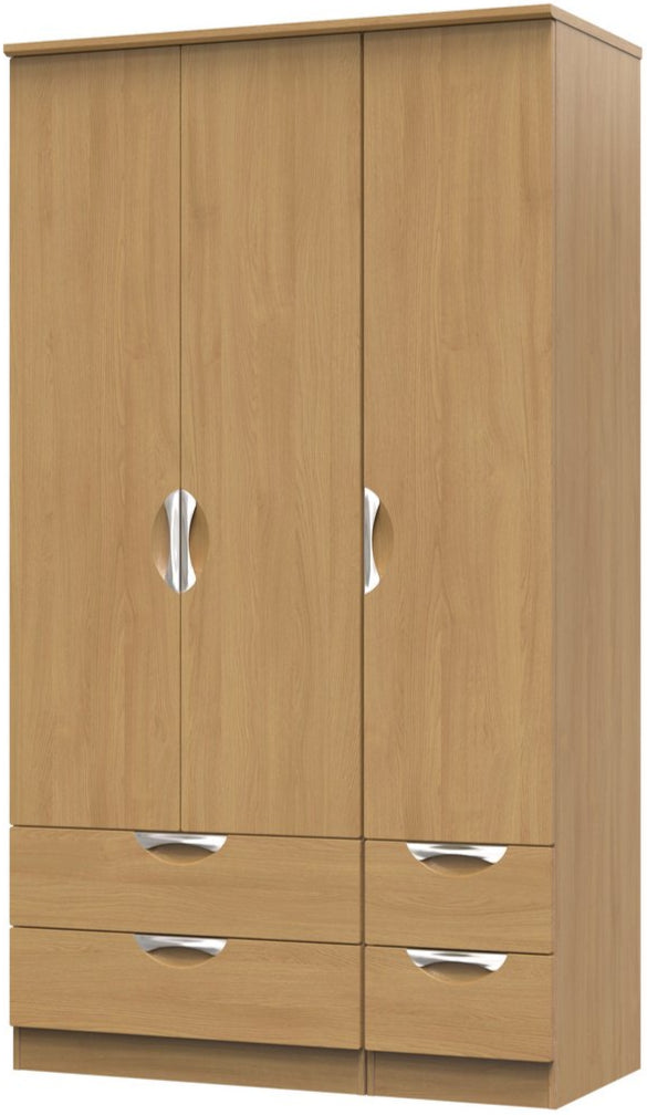 Camden Tall 4 Drawer 3 Door Triple Wardrobe