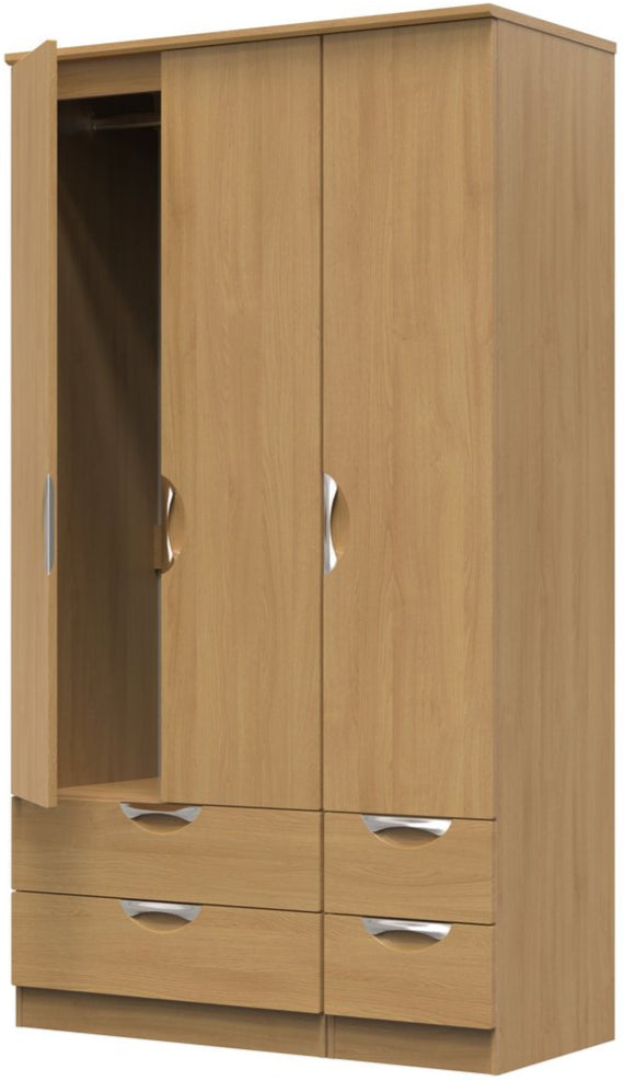 Camden Tall 4 Drawer 3 Door Triple Wardrobe