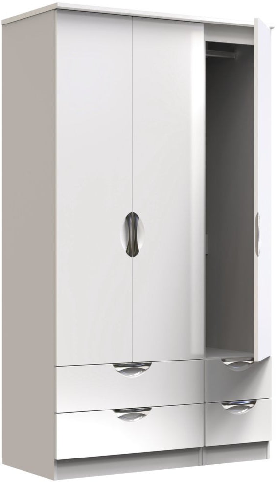 Camden Tall 4 Drawer 3 Door Triple Wardrobe