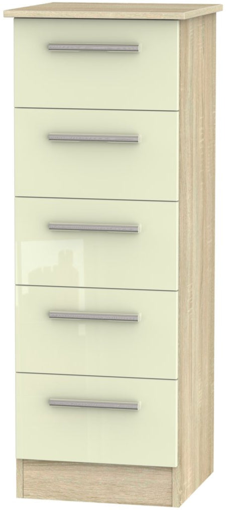 Contrast 5 Drawer Bedside Table