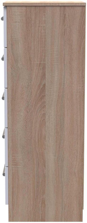 Contrast 5 Drawer Bedside Table