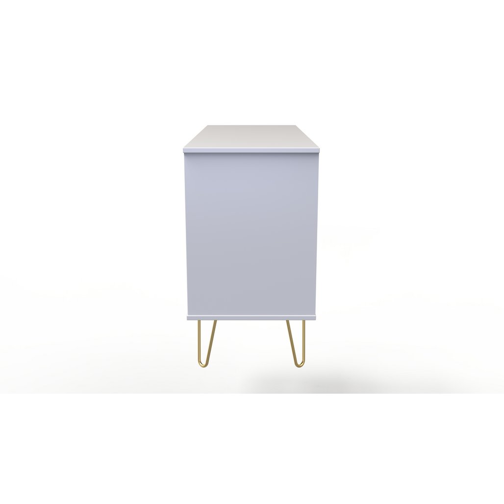 Cube 6 Drawer Midi Chest with Gold Hairpin Legs