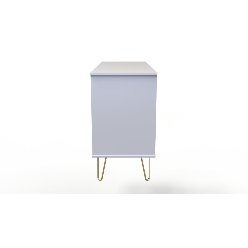 Cube 6 Drawer Midi Chest with Gold Hairpin Legs