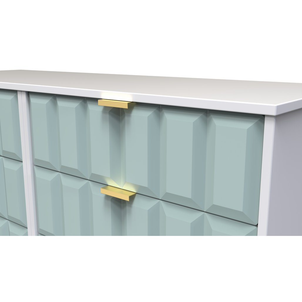 Cube 6 Drawer Midi Chest with Gold Hairpin Legs