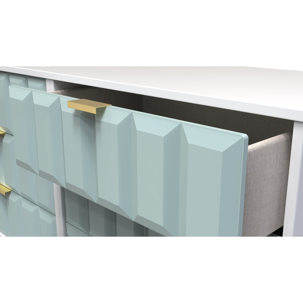 Cube 6 Drawer Midi Chest with Gold Hairpin Legs