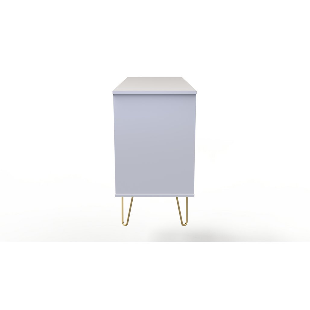 Cube 6 Drawer Midi Chest with Gold Hairpin Legs
