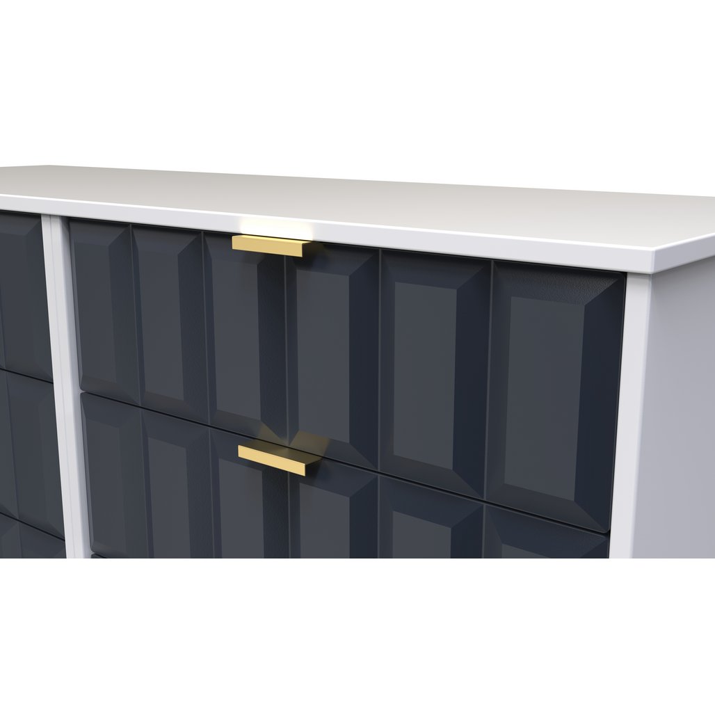 Cube 6 Drawer Midi Chest with Gold Hairpin Legs