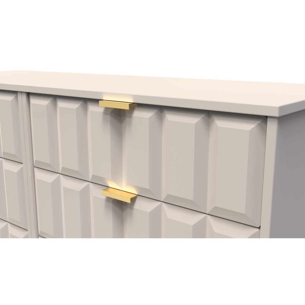 Cube 6 Drawer Midi Chest with Gold Hairpin Legs