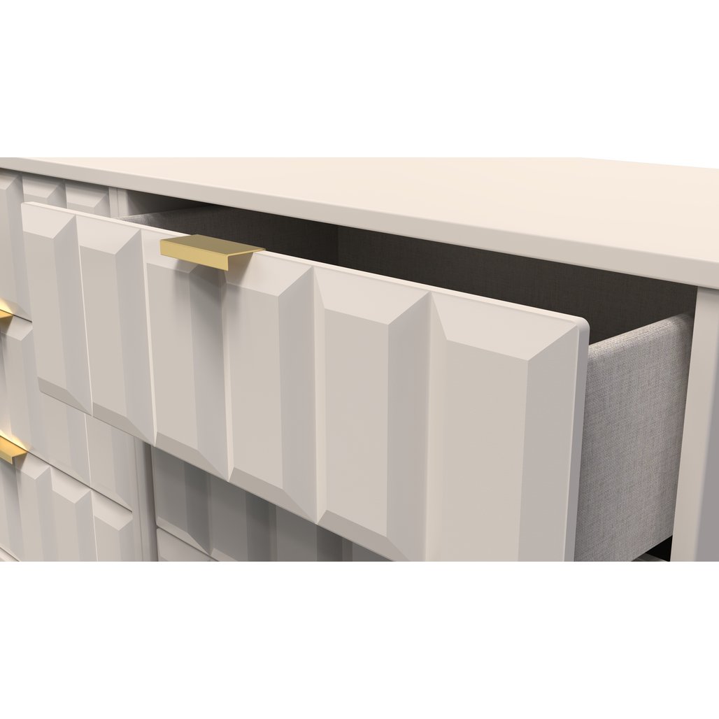 Cube 6 Drawer Midi Chest with Gold Hairpin Legs