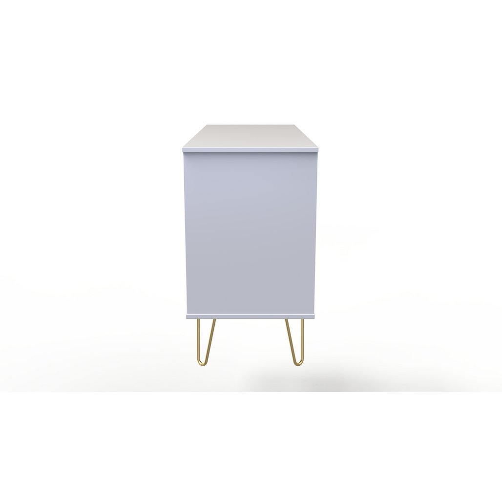 Cube 6 Drawer Midi Chest with Gold Hairpin Legs