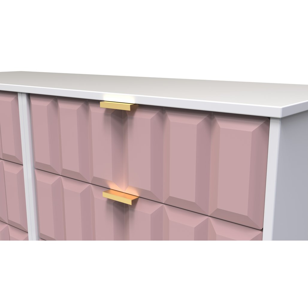 Cube 6 Drawer Midi Chest with Gold Hairpin Legs