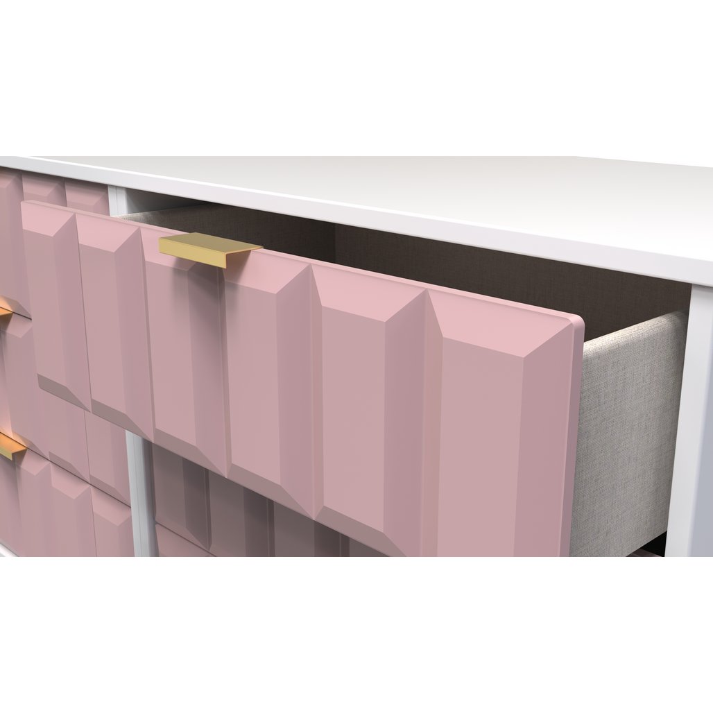 Cube 6 Drawer Midi Chest with Gold Hairpin Legs