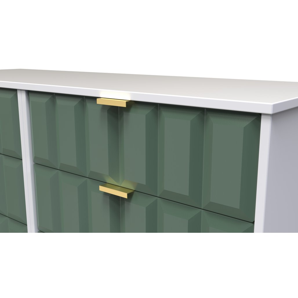 Cube 6 Drawer Midi Chest with Gold Hairpin Legs